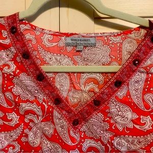 Pink world market tunic